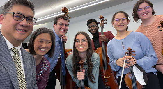 Members of the Mason Strings Chamber Ensemble when they performed in May 2022 at the AANHPI concert at the Kennedy Center.