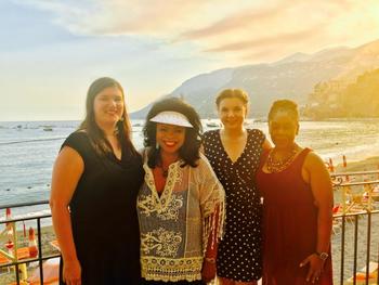 Professor Miller with her vocal student in Amalfi