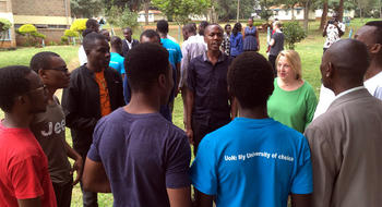 Lisa Billingham and group of Mason students visit University of Nairobi